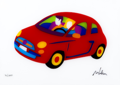 Marco Lodola, Fiat 500 - Red Fluo Marco Lodola, Fiat 500 - Red Fluo