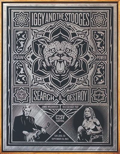 Iggy And The Stooges - serigrafia di Obey Iggy And The Stooges - serigrafia di Obey