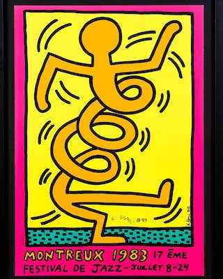 Keith Haring - Montreux Jazz Festival 1983: Poster Originali Firmati Keith Haring - Montreux Jazz Festival 1983: Poster Originali Firmati