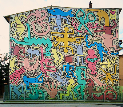 Keith Haring, Tuttomondo, 1989, Pisa Keith Haring, Tuttomondo, 1989, Pisa