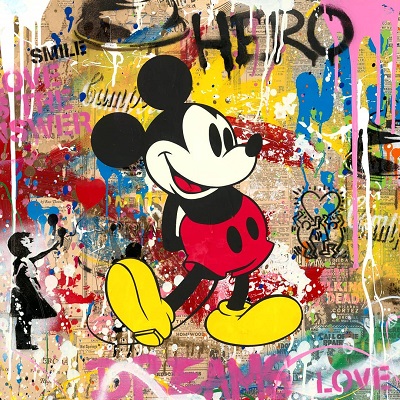 Topolino che puoi trovare nei Paper and Canvasdi Mr Brainwash Topolino che puoi trovare nei Paper and Canvasdi Mr Brainwash